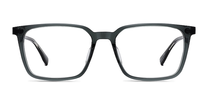 Basic Clear Gray   Black Acétate Montures de lunettes de vue d'EyeBuyDirect