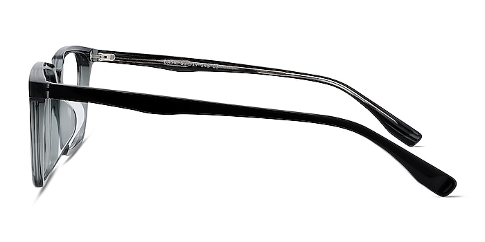 Basic Clear Gray   Black Acetate Eyeglass Frames from EyeBuyDirect