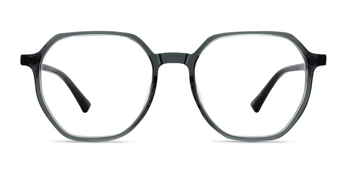Tiki Clear Gray Acétate Montures de lunettes de vue d'EyeBuyDirect