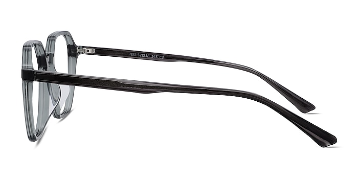 Tiki Clear Gray Acétate Montures de lunettes de vue d'EyeBuyDirect