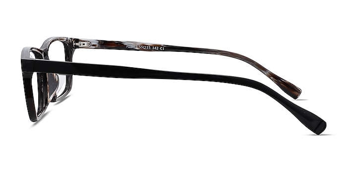 Jonas Black Striped Acetate Eyeglass Frames from EyeBuyDirect