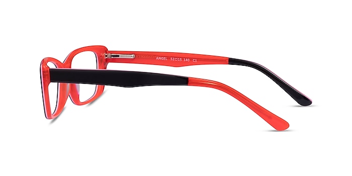 Angel Black Clear Red Acetate Eyeglass Frames from EyeBuyDirect