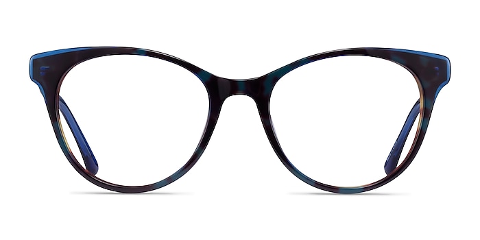 Cloris Blue Tortoise Acetate Eyeglass Frames from EyeBuyDirect