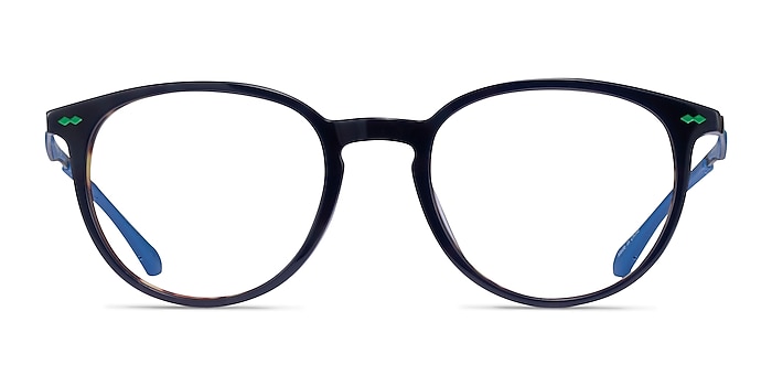 Sammy Tortoise Blue Acetate Eyeglass Frames from EyeBuyDirect