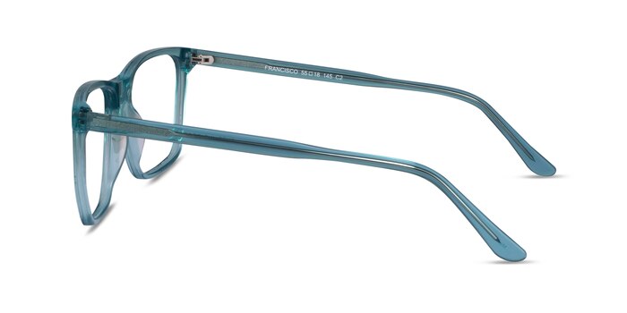 Francisco Clear Blue Acétate Montures de lunettes de vue d'EyeBuyDirect