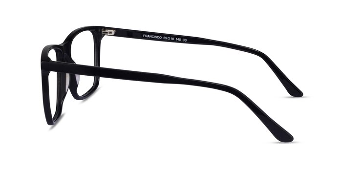 Francisco Black Acetate Eyeglass Frames from EyeBuyDirect