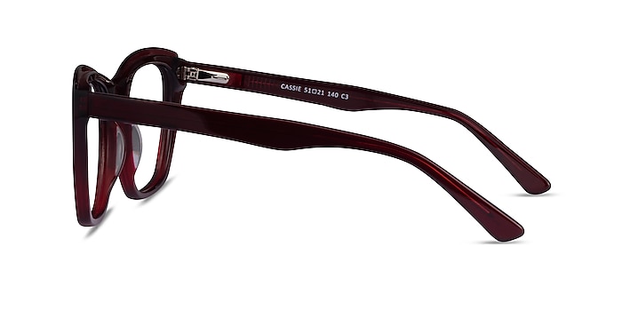 Cassie Burgundy Acetate Eyeglass Frames from EyeBuyDirect