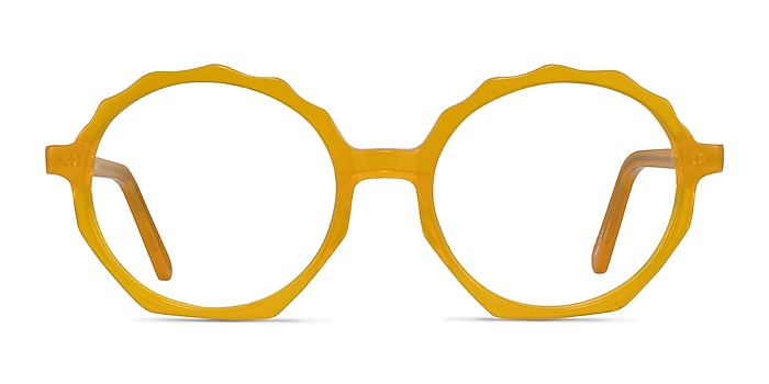 Anemone Clear Yellow Acetate Eyeglass Frames from EyeBuyDirect