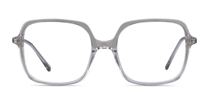 Domingo Clear Gray Acétate Montures de lunettes de vue d'EyeBuyDirect