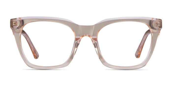 Lunar Clear Brown Acetate Eyeglass Frames from EyeBuyDirect