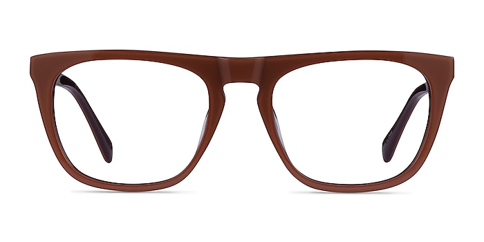 Zephyr Brown Acetate Eyeglass Frames from EyeBuyDirect