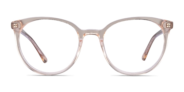 Apogee Clear Brown Acetate Eyeglass Frames from EyeBuyDirect