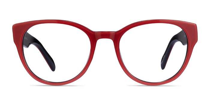 Sarah Rouge Acétate Montures de lunettes de vue d'EyeBuyDirect