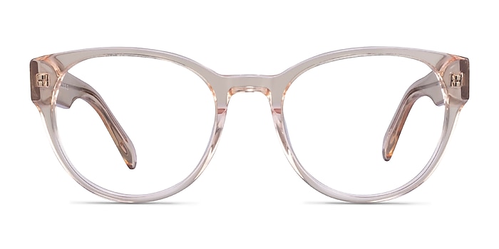 Sarah Clear Brown Acetate Eyeglass Frames from EyeBuyDirect