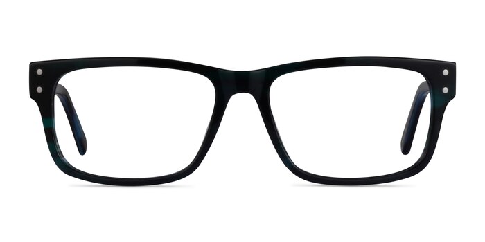 Brumalis Green Striped Acétate Montures de lunettes de vue d'EyeBuyDirect
