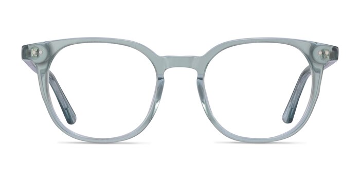 Auburn Clear Green Acétate Montures de lunettes de vue d'EyeBuyDirect