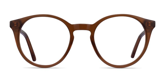 Latta Clear Brown Acétate Montures de lunettes de vue d'EyeBuyDirect
