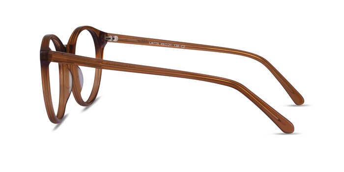 Latta Clear Brown Acetate Eyeglass Frames from EyeBuyDirect