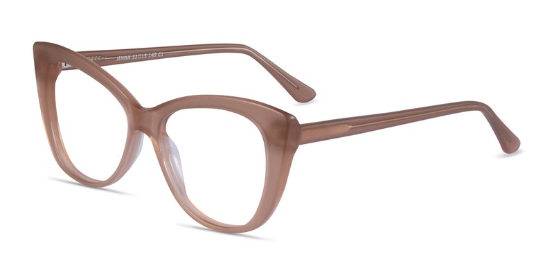 Jenna Cat Eye Clear Brown Glasses for Women | Eyebuydirect