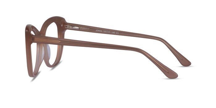 Jenna Clear Brown Acétate Montures de lunettes de vue d'EyeBuyDirect