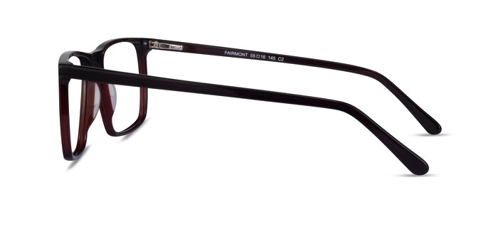 Fairmont Marron foncé Acétate Montures de lunettes de vue d'EyeBuyDirect