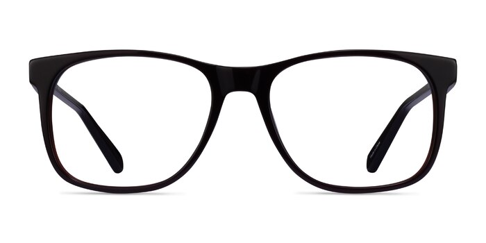 Joshua Marron foncé Acétate Montures de lunettes de vue d'EyeBuyDirect