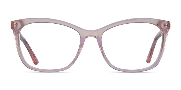 Rosie Clear Pink Acétate Montures de lunettes de vue d'EyeBuyDirect