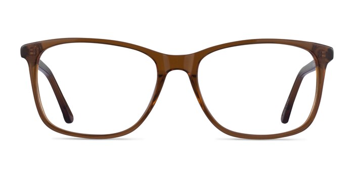 Crescendo Clear Brown Acétate Montures de lunettes de vue d'EyeBuyDirect