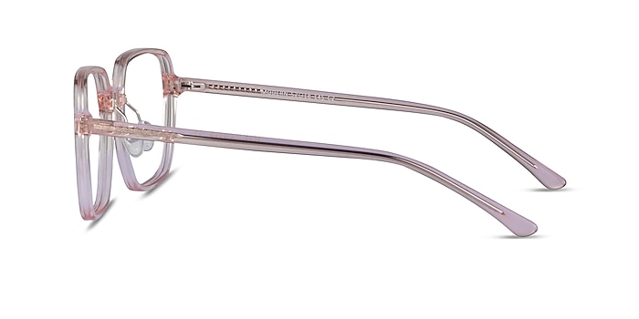 Modern Clear Pink Acetate Eyeglass Frames from EyeBuyDirect