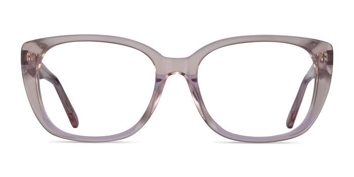 Odessa Clear Pink Acétate Montures de lunettes de vue d'EyeBuyDirect