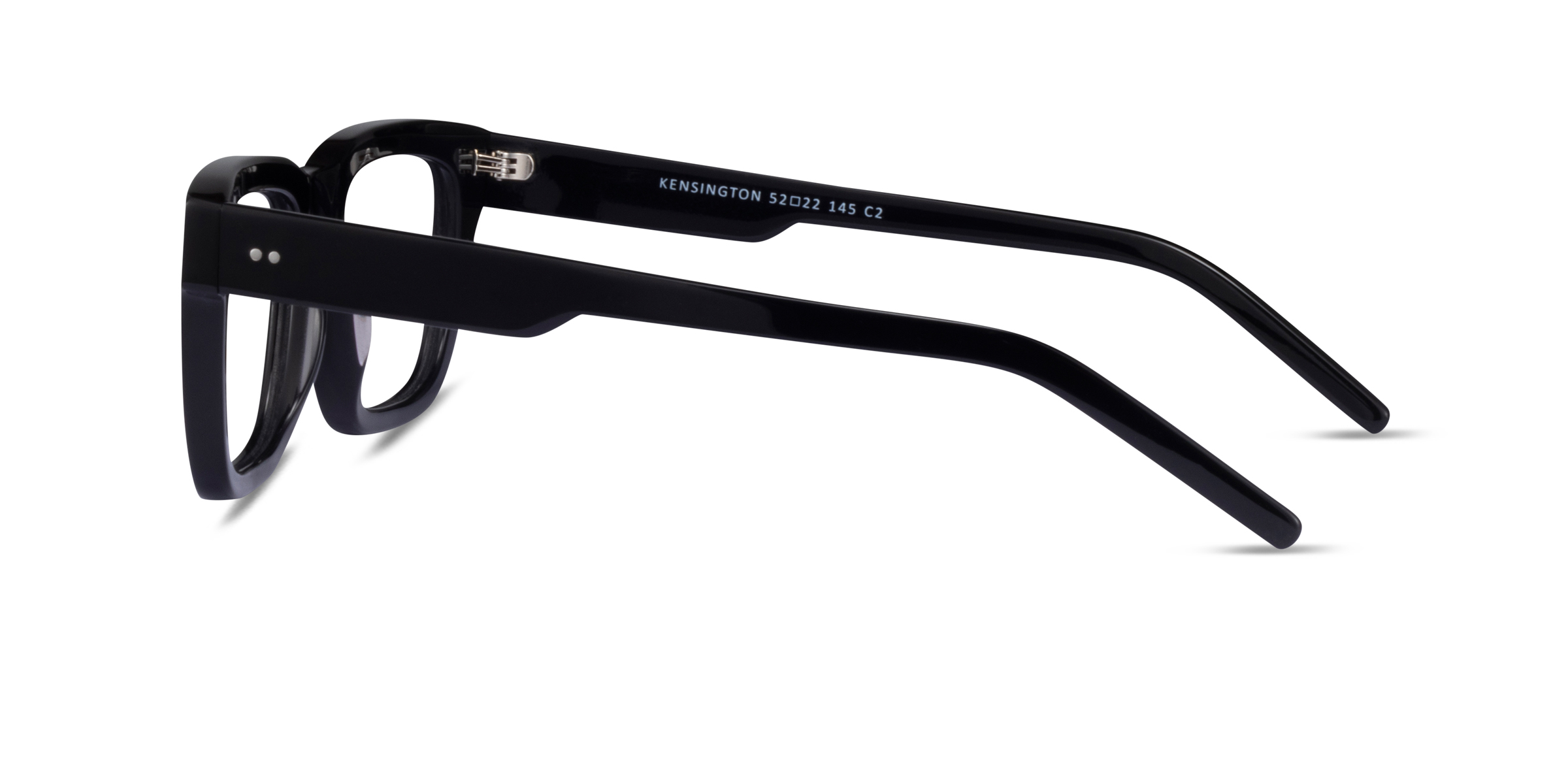 Kensington Rectangle Black Full Rim Eyeglasses | Eyebuydirect