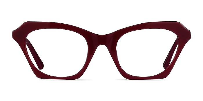 Alwyne Burgundy Acétate Montures de lunettes de vue d'EyeBuyDirect