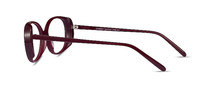 Surrey Burgundy Acétate Montures de lunettes de vue d'EyeBuyDirect