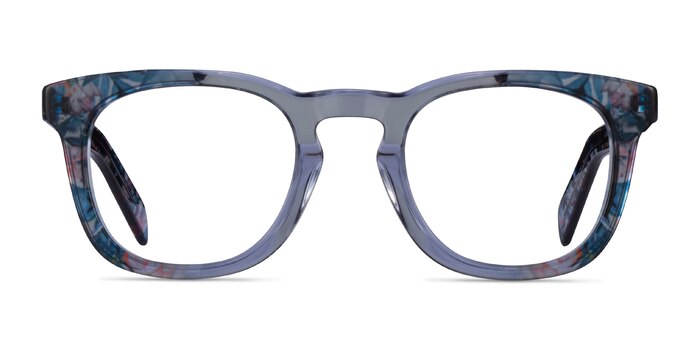 Austral Cear Blue Floral Acétate Montures de lunettes de vue d'EyeBuyDirect