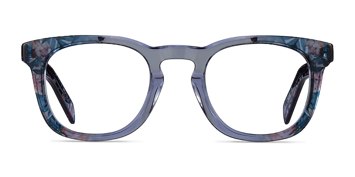 Austral Cear Blue Floral Acetate Eyeglass Frames from EyeBuyDirect