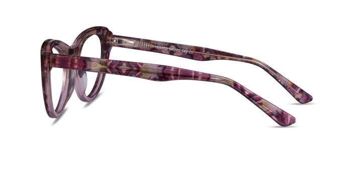 Legato Clear Pink Floral Acétate Montures de lunettes de vue d'EyeBuyDirect