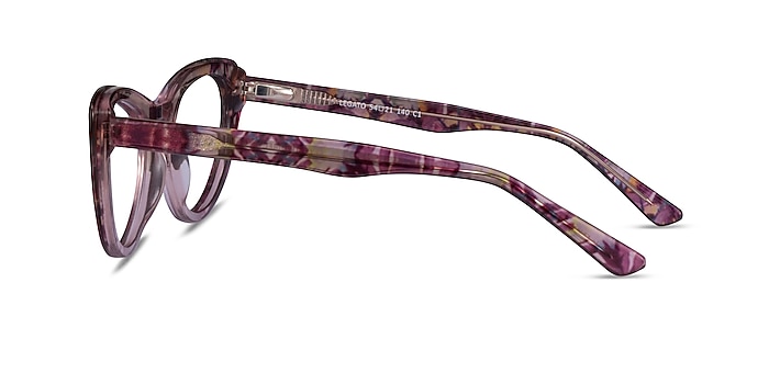 Legato Clear Pink Floral Acetate Eyeglass Frames from EyeBuyDirect