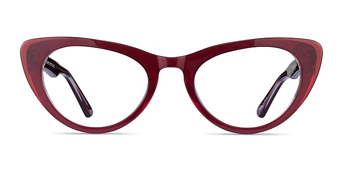 Legato Burgundy Acétate Montures de lunettes de vue d'EyeBuyDirect