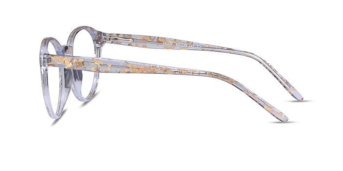 Enjoy Clear Gold Acetate Eyeglass Frames from EyeBuyDirect