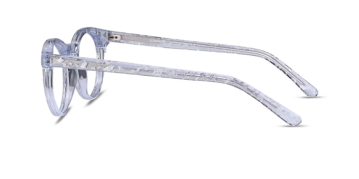 Luminary Clear Silver Acétate Montures de lunettes de vue d'EyeBuyDirect