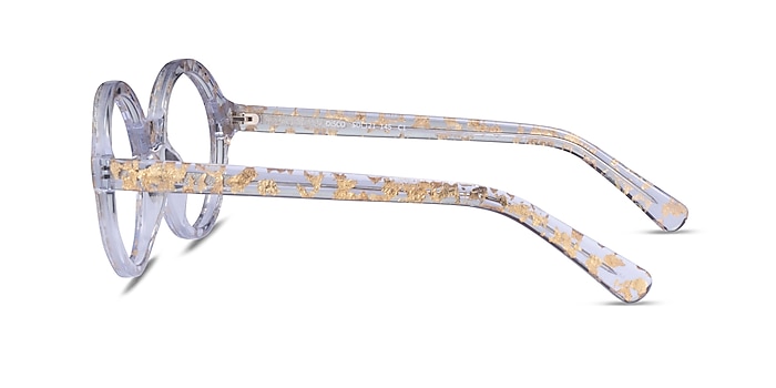 Disco Clear Gold Acetate Eyeglass Frames from EyeBuyDirect