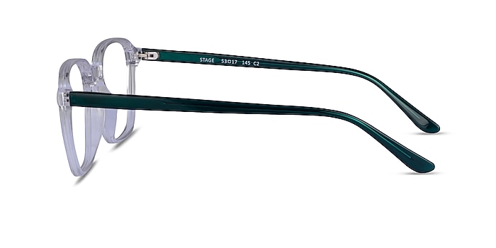 Stage Clear Teal Acetate Eyeglass Frames from EyeBuyDirect