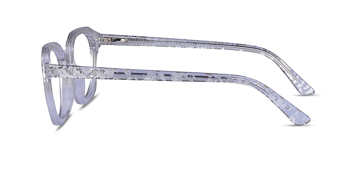 Knowledge Clear Silver Acétate Montures de lunettes de vue d'EyeBuyDirect