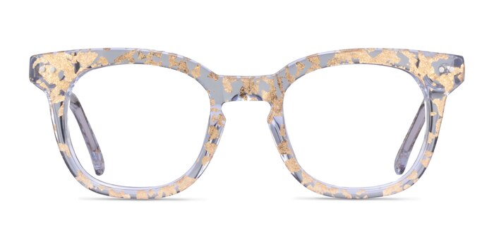 Acoustic Clear Gold Acétate Montures de lunettes de vue d'EyeBuyDirect