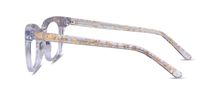 Acoustic Clear Gold Acetate Eyeglass Frames from EyeBuyDirect