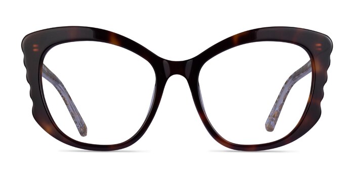 Aesthete Tortoise Clear Gold Acétate Montures de lunettes de vue d'EyeBuyDirect