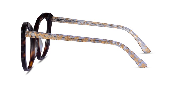 Aesthete Tortoise Clear Gold Acetate Eyeglass Frames from EyeBuyDirect