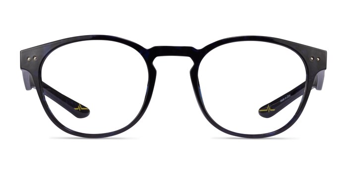 Trinity Blue Tortoise Plastic Eyeglass Frames from EyeBuyDirect