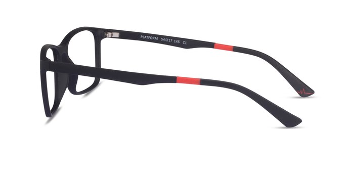 Platform Matte Black Plastique Montures de lunettes de vue d'EyeBuyDirect
