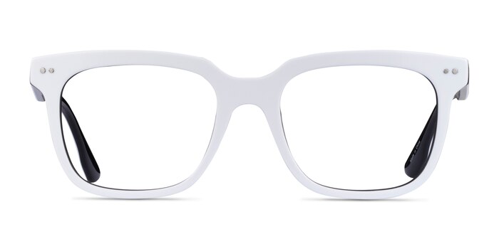 Ursus White Black Acetate Eyeglass Frames from EyeBuyDirect